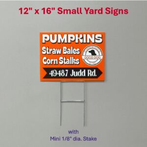 4mm Coroplast Yard Signs 12" x 16"