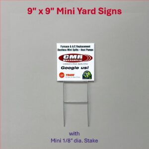 4mm Coroplast Yard Signs 9" x 9"
